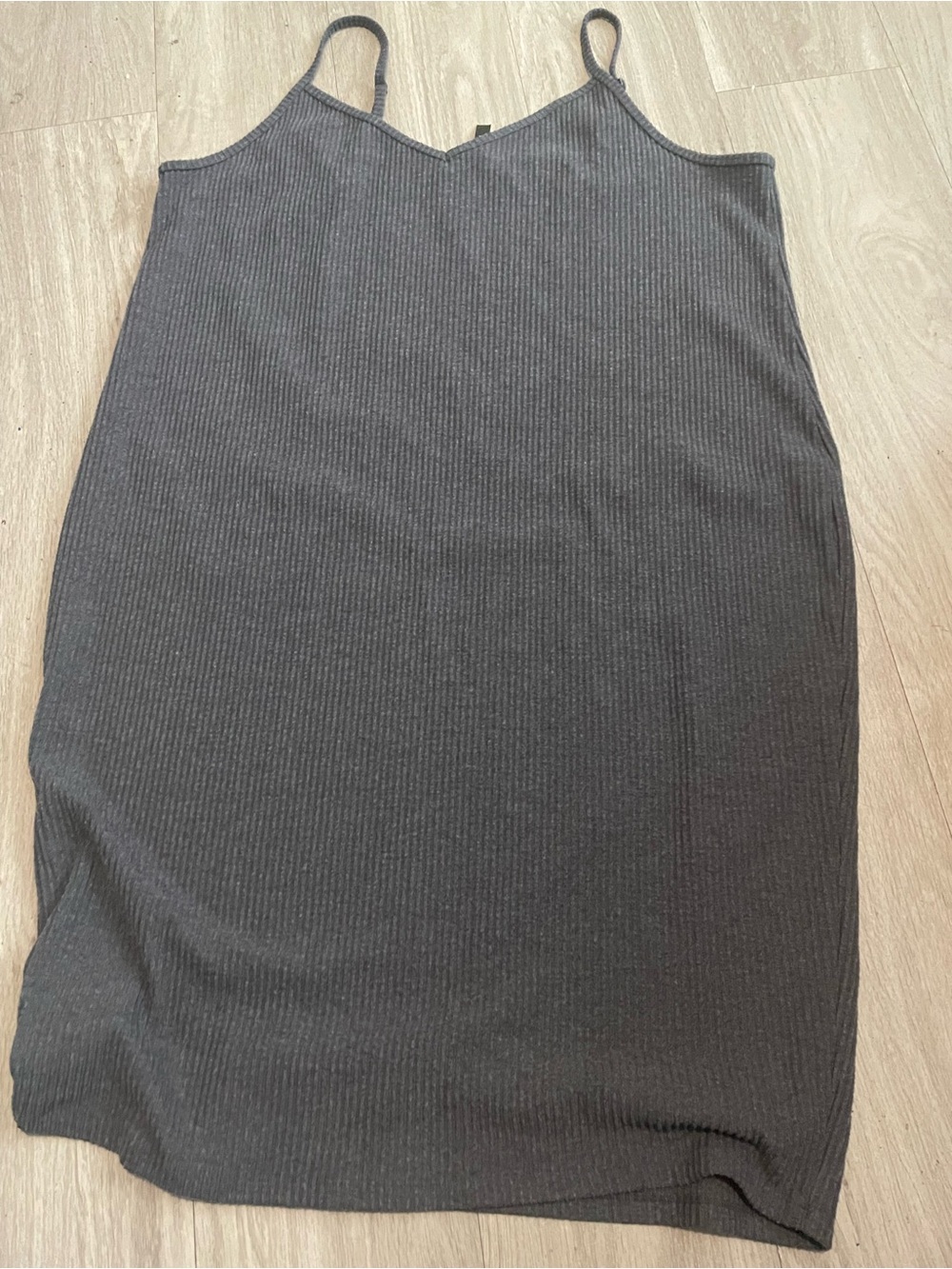 torrid Charcoal Gray Ribbed Slip Dress